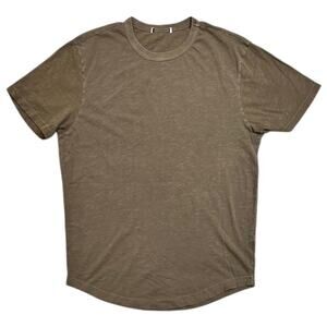 Buck Mason Men's Slub Classic Curved Hem Crewneck Made in USA Tee T-Shirt